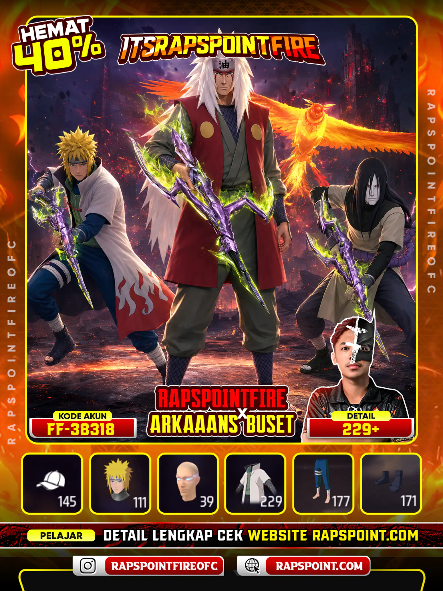 Evo Parafal 5, Evo Mp5 2, Evo M1014 Green Flame Draco 4, Sg 2 Peluru Suci, Sg 2 Mamba, Sg 2 Bunny
