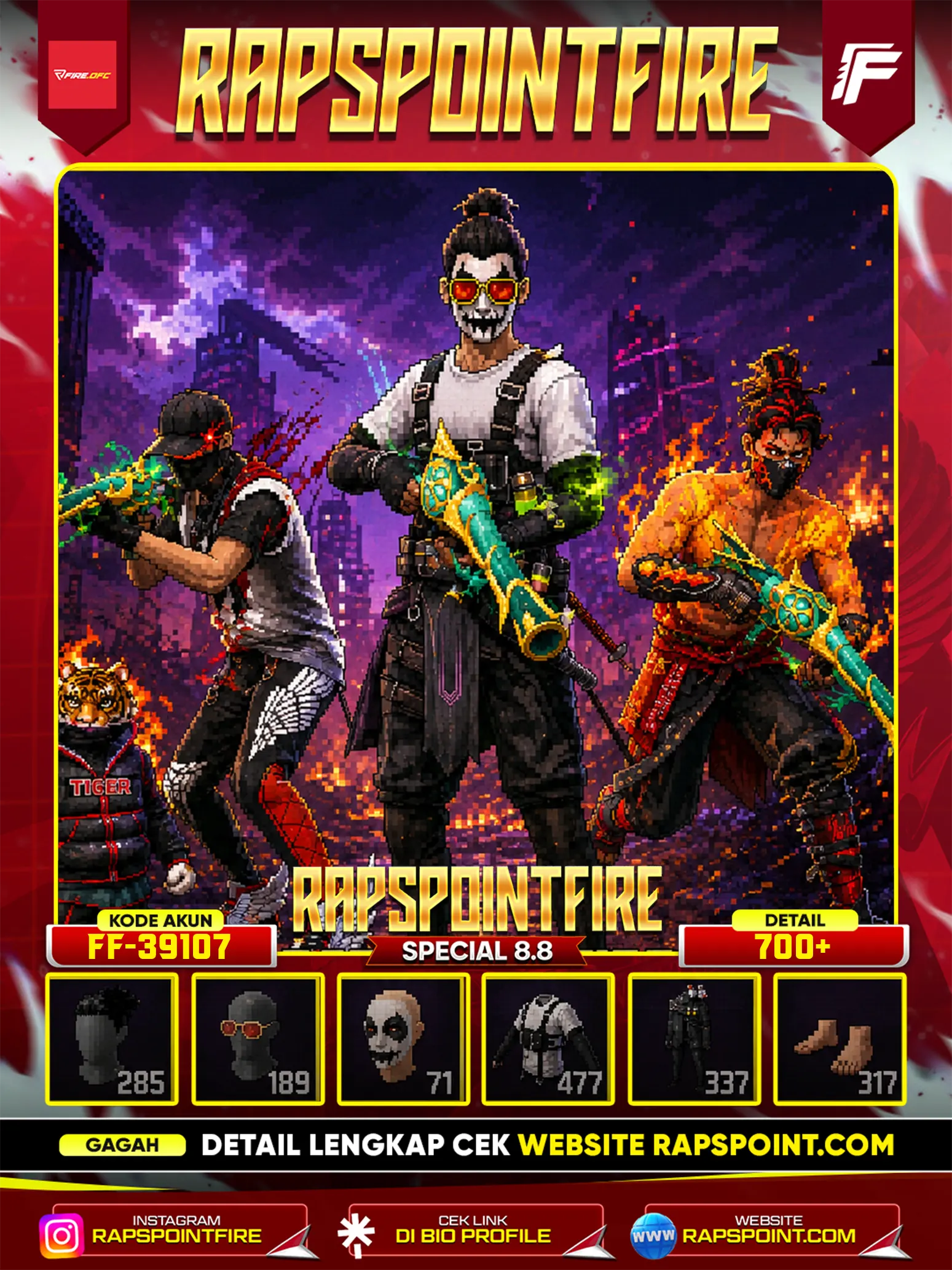 Evo Ak47 7, Sg 2 Mamba, Sg 2 Trompet, Sg 2 Peluru Suci
